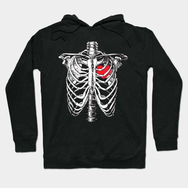 Skeleton Heart Hoodie by ObiPatricKenobi